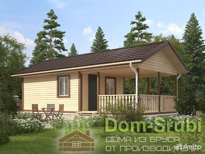 Карабаново. Надёжная Баня из бруса Б-34 (4.5х10)