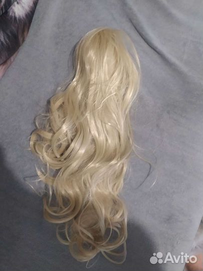 Хвост шиньон на заколке