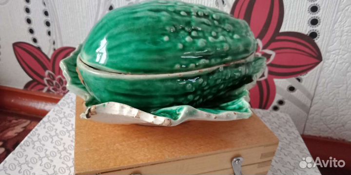 Шкатулка-Масленка фаянсовая 