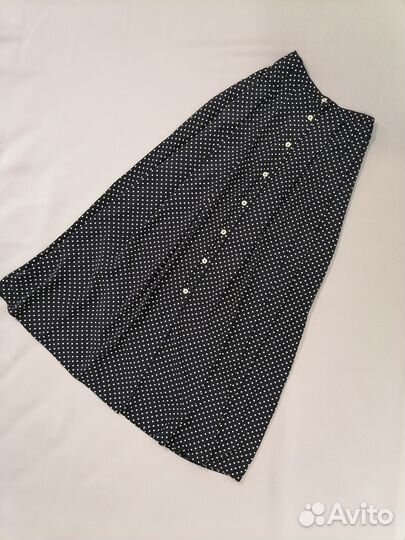 Длинная юбка в горошек вискоза Англия