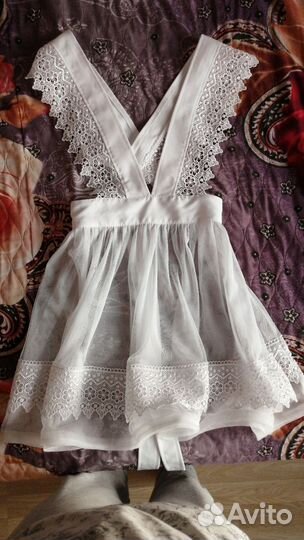 Фартук школьный белый нарядный