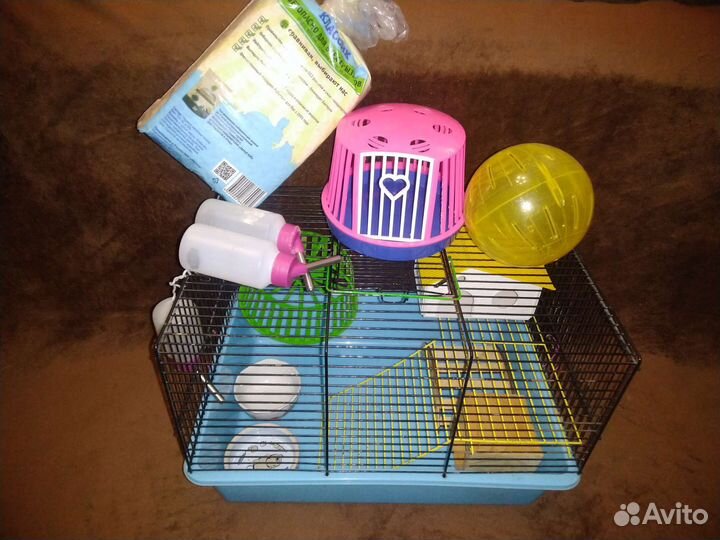 Клетка для грызунов, домики, поилки, чашки и тд