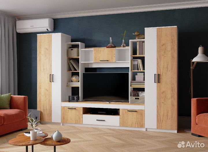 Гостиная Сидней - 2 (Комплект со шкафами)