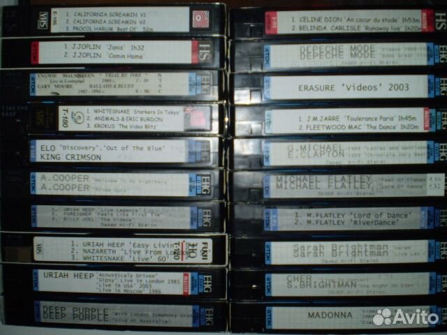 Видео кассеты VHS/svhs музыка HI-FI stereo