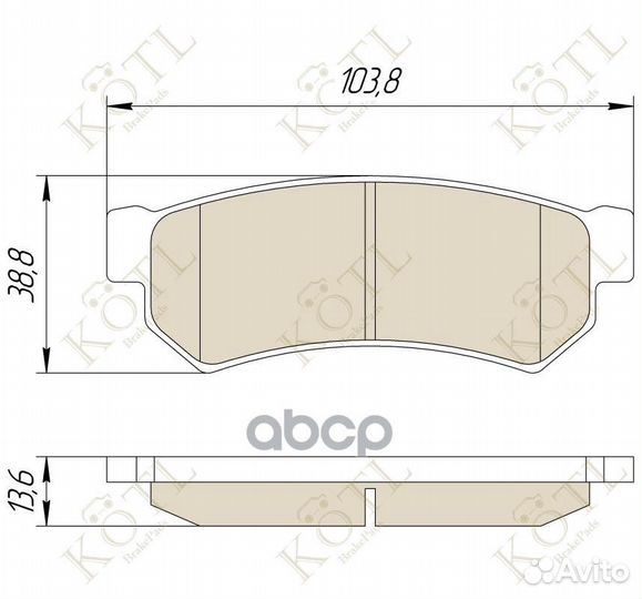 Тормозные колодки 96800089 4178KT kotl