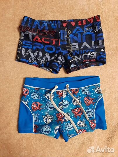 Плавки для мальчика 4-6 лет две штуки