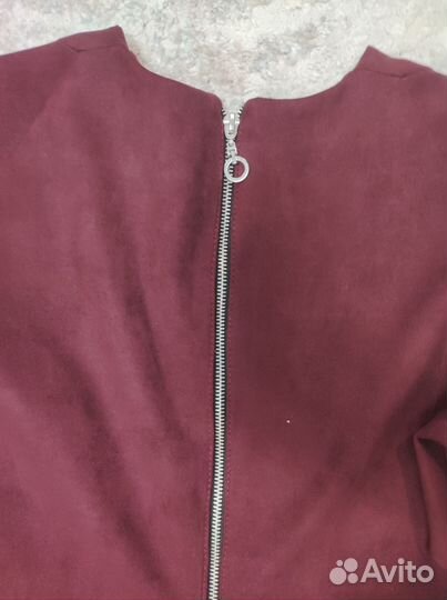 Платье футляр и укороченный жакет из эко замши