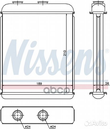 Радиатор отопителя / Теплообменник печки 72662