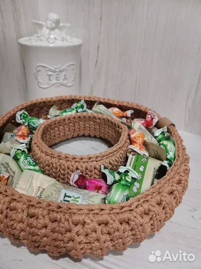 Корзина интерьерная ручной работы