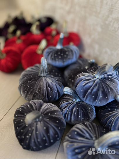 Тыква для хэллоуина бархатная