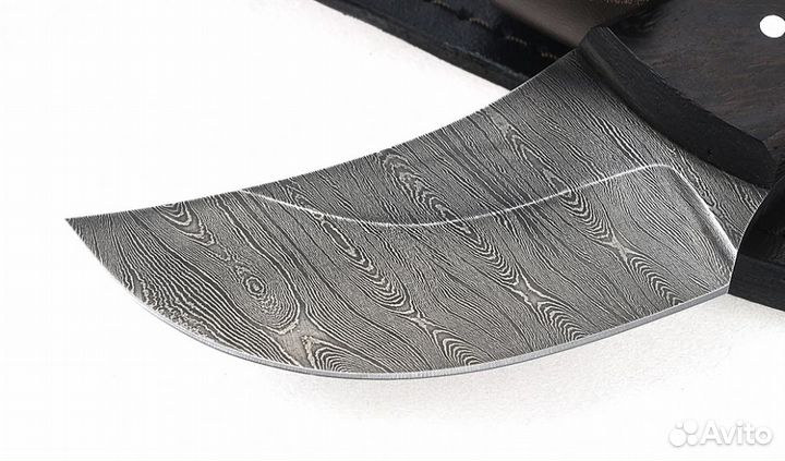 Нож Шкуросъемный сталь дамаск,цельнометаллический