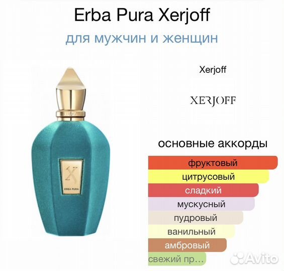 Парфюм Xerjoff erba pura 100мл