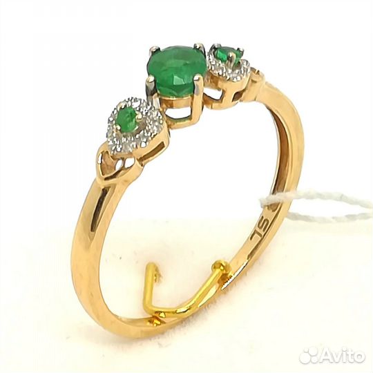 Кольцо / размер 18 / 1,75г / Золото585 / бриллиант