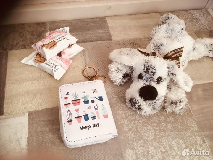 Кошелек портмоне клатч для девочки на карабине