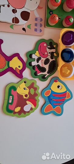 Развивающие деревянные игрушки пакетом