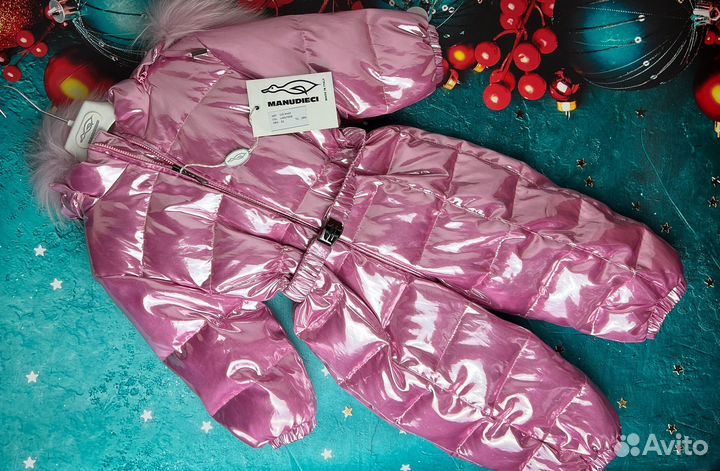 Пуховой комбинезон на девочку, 18 мес