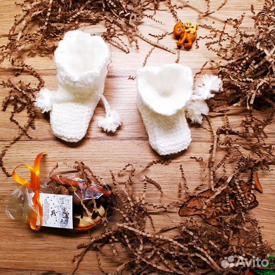 Вязаные пинетки ручной работы от 0 до 1,5 лет