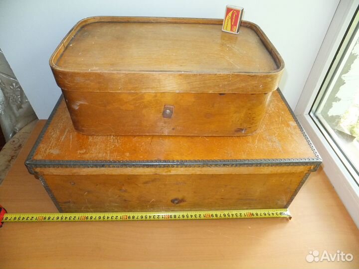 Старинные Фанерные Коробки Лютерма 19 век Редкие