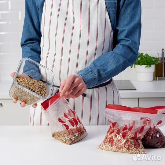 Пакеты IKEA истад красные листья