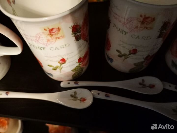 Кружка с ложкой. Керамика