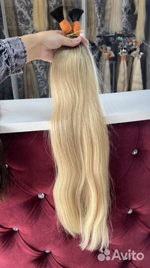 Волосы натуральные блонд