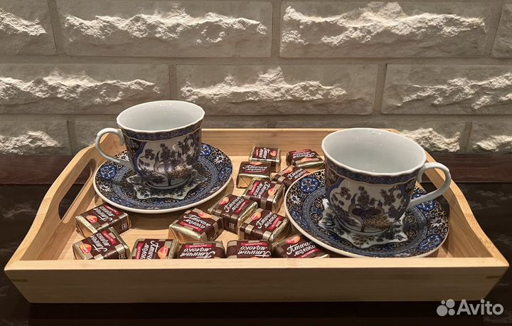 Чайный сервиз на 12 предметов «Синий павлин»