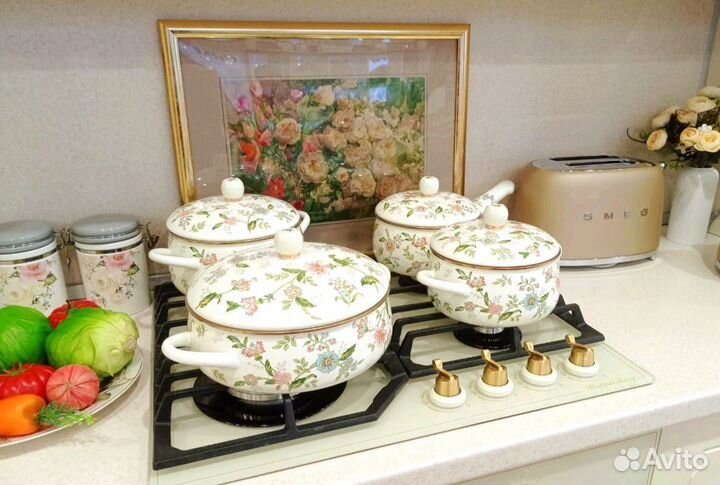 Набор эмалированной посуды Lenardi, 8 предметов