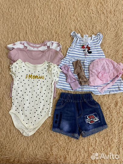 Вещи пакетом на девочку 80-86
