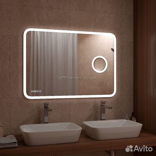 Зеркало Континент Bliss LED 800х700 с подсветкой с сенсорным выключателем злп334