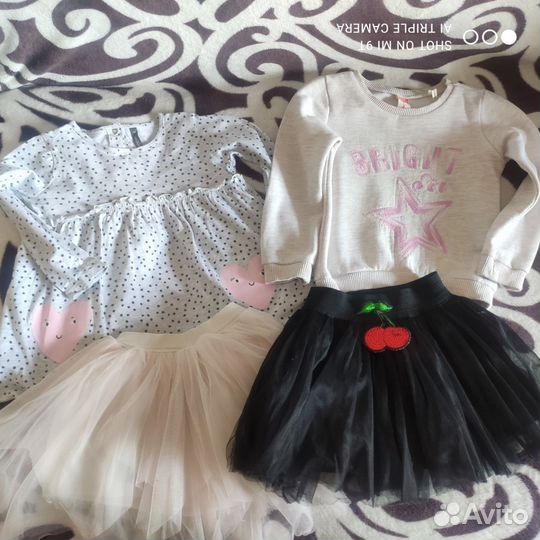 Вещи пакетом на девочку 98 104