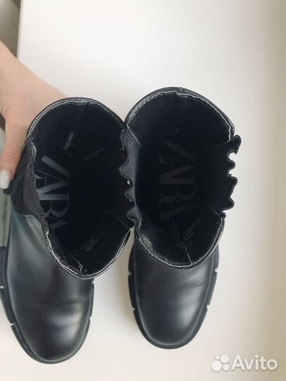 Ботинки / челси zara нат.кож