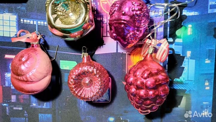 Елочные игрушки СССР, лот 5шт №1