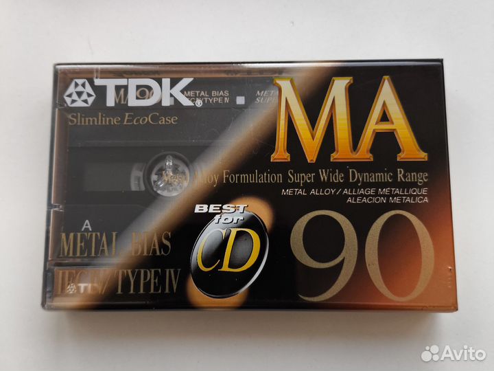 Новая аудиокассета TDK MA 90