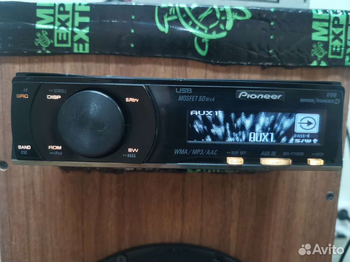 Магнитола Pioneer циклоп 7150 и усилители