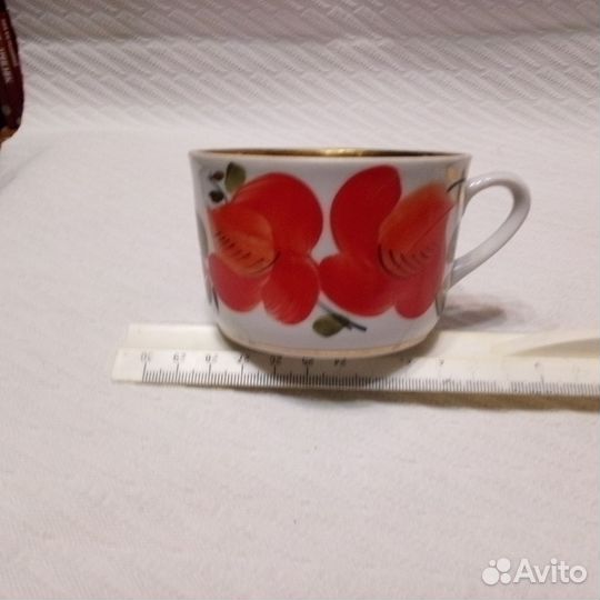 Чашка Полонное маки форма Октябрьская