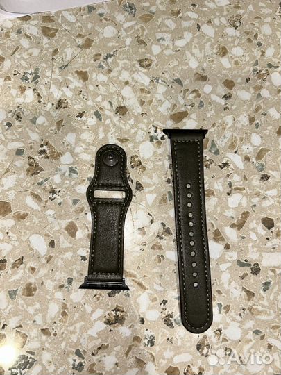 Apple watch 41mm кожаный ремешок зеленый