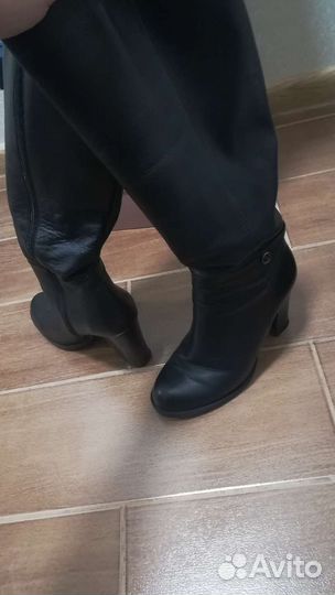 Сапоги демисезонные, натуральная кожа. Раз. 38