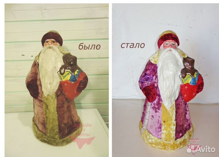 Реставрация ватных, композитных, папьемаше, опилоч