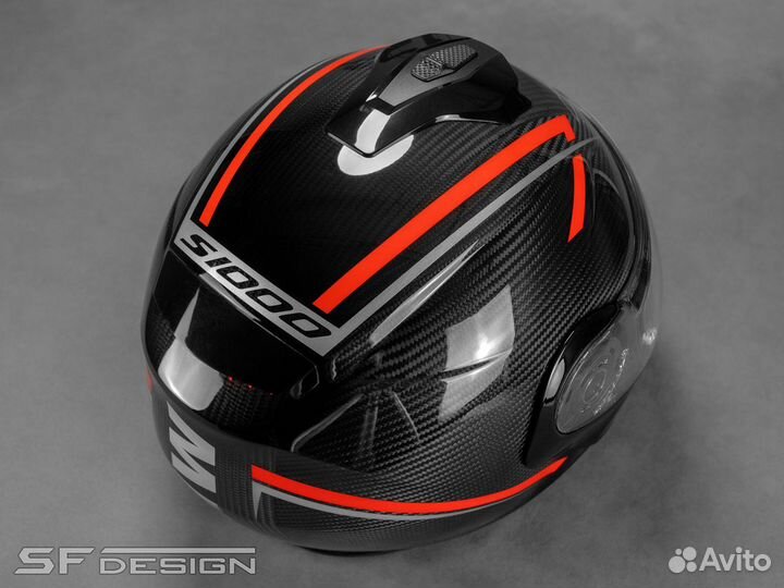 Шлем для BMW S1000XR Red Trend Silver Melody