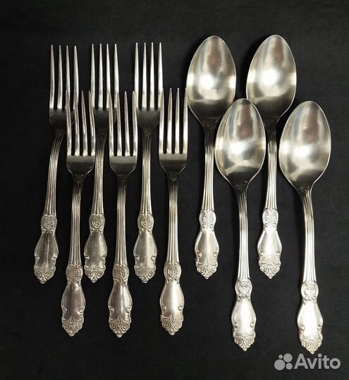 Приборы столовые Кольчугино,серебрянная роза