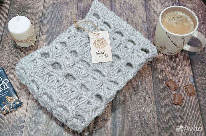 Вязаный шарф ручной работы