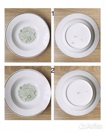Тарелки большие суповые зик / Конаково СССР