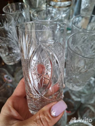 Хрустальные чашки, кружки, стаканы СССР
