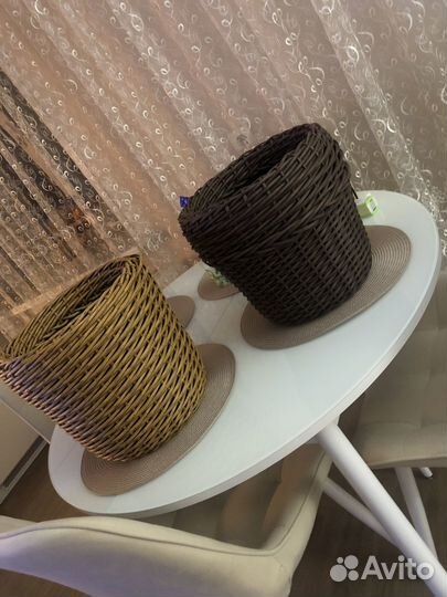 Горшки из ротанга