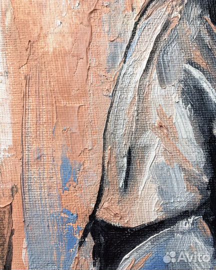 Картина маслом на холсте абстракция интерьерная ка