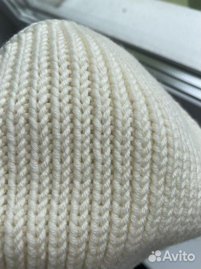 Шапка бини вязанная меринос