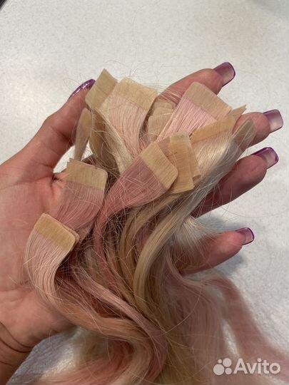 Волосы для наращивания блонд бу