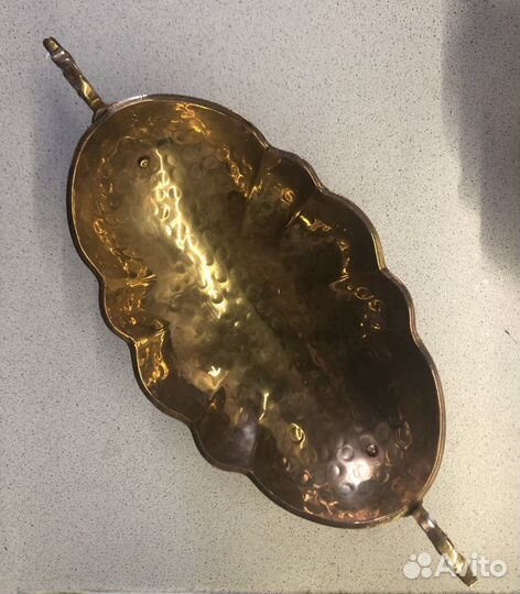 Жардиньерка, кашпо, конфетница латунь