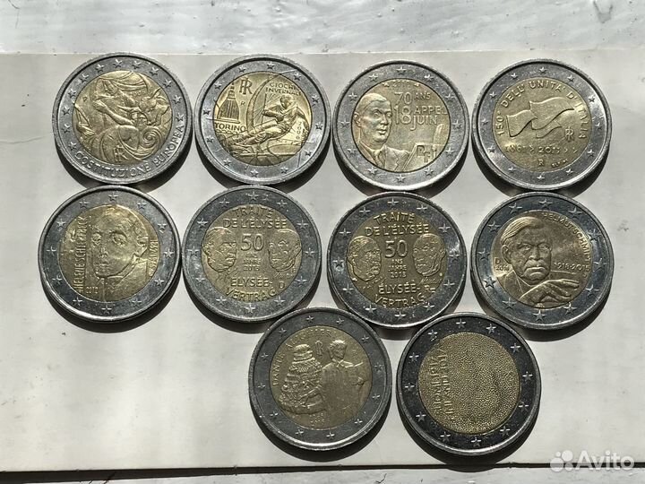 Юбилейные монеты 2 Евро на обмен и продажу