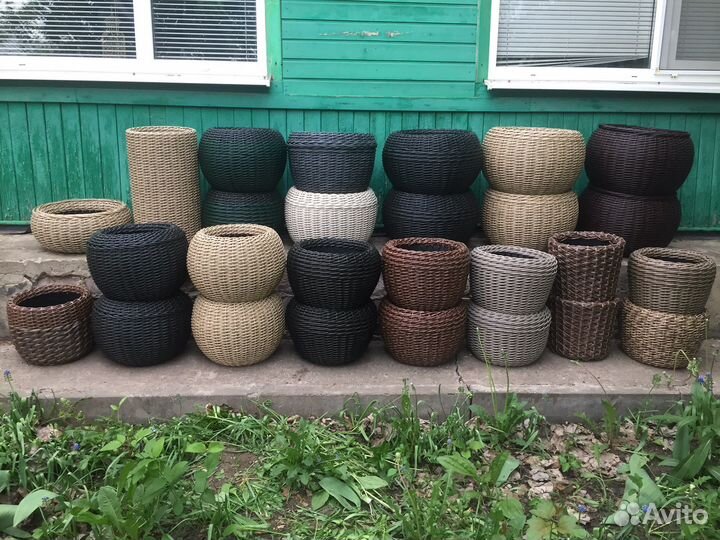 Кашпо из ротанга
